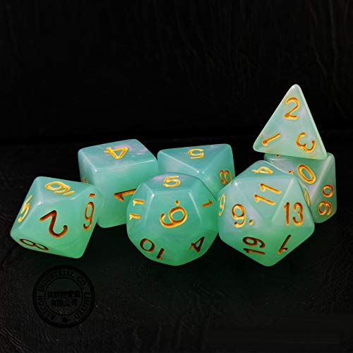 Bescon Moonstone Dice Set Jadeite, Bescon Polyhedral RPG Dice Set Moonstone Effect Bescon Moonstone Dice Set Jadeite, Bescon Polyhedral RPG Dice Set Moonstone Effect von BESCON DICE