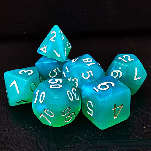 Bescon Moonstone Dice Set Turquoise, Bescon Polyhedral RPG Dice Set Moonstone Effect Bescon Moonstone Dice Set Turquoise, Bescon Polyhedral RPG Dice Set Moonstone Effect von BESCON DICE