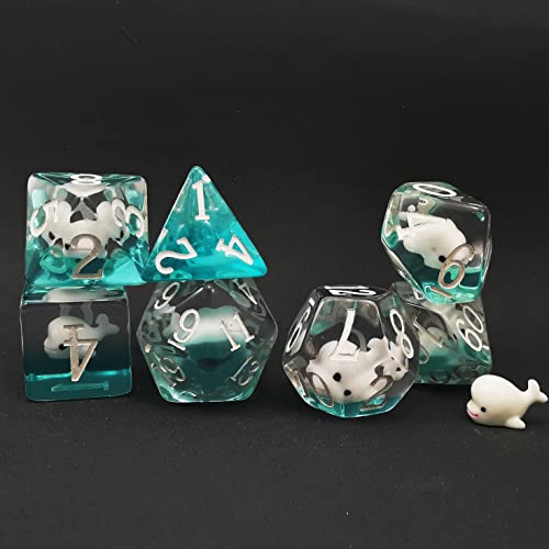 Bescon Oversized DND Animal Dice Set of Dolphin, Giant 7pcs Dolphin Polyhedral D&D Dice Set, Big Sized Dungeons and Dragons Dice Bescon Oversized DND Animal Dice Set of Dolphin, Giant 7pcs Dolphin Polyhedral D&D Dice Set, Big Sized Dungeons and Dragons Dice von BESCON DICE