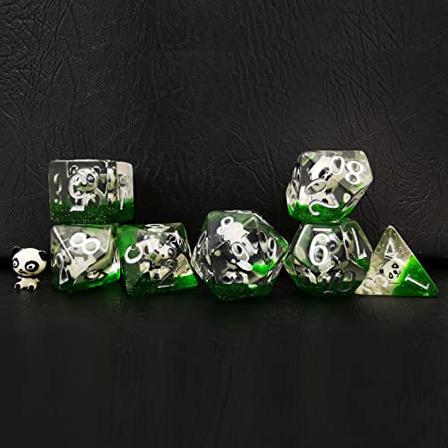 Bescon Oversized DND Animal Dice Set of Panda, Giant 7pcs Panda Polyhedral D&D Dice Set, Big Sized Dungeons and Dragons Dice von BESCON DICE