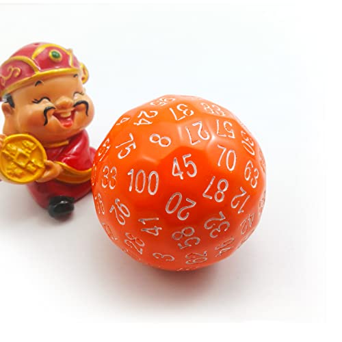 Bescon Polygonal Polyedrische Würfel 100 Seiten Würfel, D100 Sterben, 100 Seitige Würfel, W100 Spiel Würfeln, 100 - Seitige Würfel Der Orange Farbe von BESCON DICE