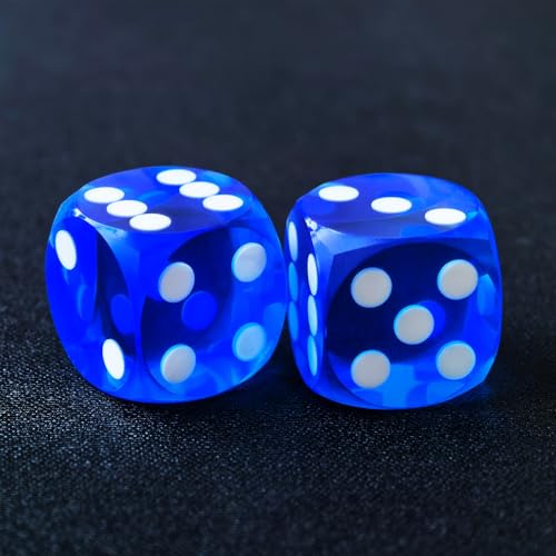 Bescon Professionelle Präzisions-Backgammon-Würfel, runde Ecken, 14,3 mm, mit abgeschrägten Ecken, ohne Seriennummer von BESCON DICE