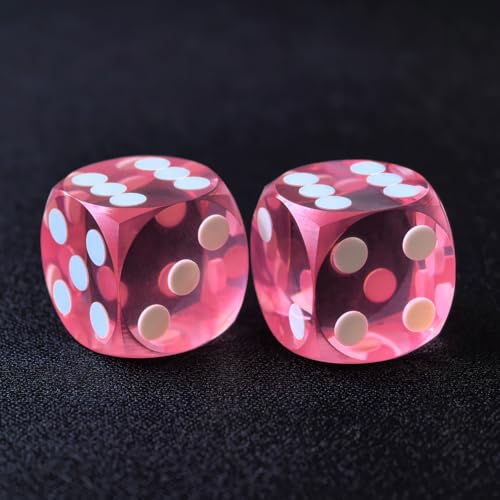Bescon Professionelle Präzisions-Backgammon-Würfel, runde Ecken, 14,3 mm, mit abgeschrägten Ecken, ohne Seriennummer von BESCON DICE