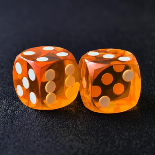 Bescon Professionelle Präzisions-Backgammon-Würfel, runde Ecken, 14,3 mm, mit abgeschrägten Ecken, ohne Seriennummer von BESCON DICE