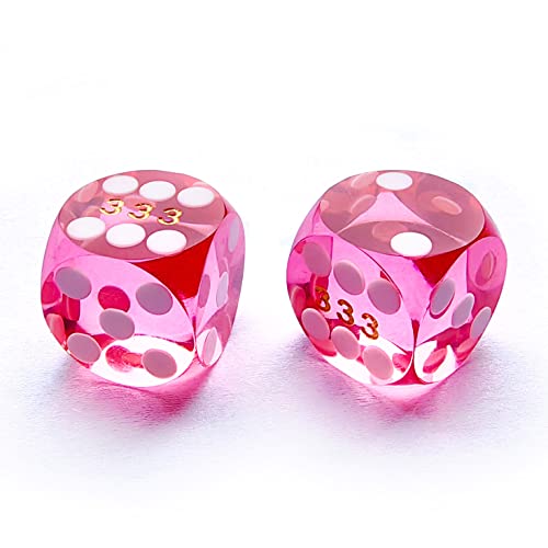 Bescon Professional Precision Dice Round Corner 9/16" (14.3mm) with Random Serial Number, Precision Cut Dice 14.3MM Gem Pink, 2pcs Set Bescon Professional Precision Dice Round Corner 9/16" (14.3mm) with Random Serial Number, Precision Cut Dice 14.3MM Gem Pink, 2pcs Set von BESCON DICE