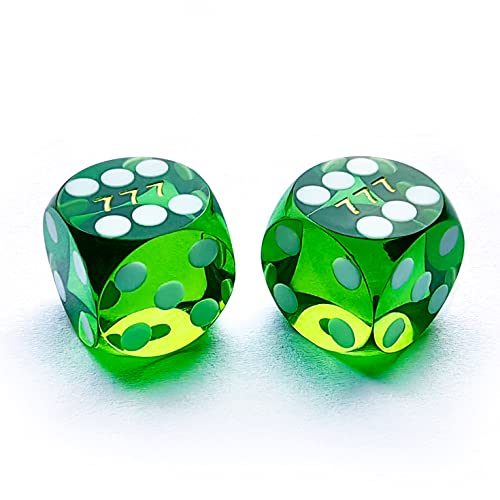 Bescon Professional Precision Dice Round Corner 9/16" (14.3mm) with Random Serial Number, Precision Cut Dice 14.3MM Gem Green, 2pcs Set Bescon Professional Precision Dice Round Corner 9/16" (14.3mm) with Random Serial Number, Precision Cut Dice 14.3MM Gem Green, 2pcs Set von BESCON DICE