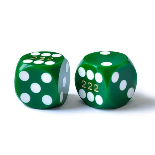 Bescon Professioneller Präzisionswürfel, bunt, solide und runde Ecken, 14,3 mm, einfarbig, Präzisions-Backgammon-Würfel, 14,3 mm, Grün Bescon Professioneller Präzisionswürfel, bunt, solide und runde Ecken, 14,3 mm, einfarbig, Präzisions-Backgammon-Würfel, 14,3 mm, Grün von BESCON DICE