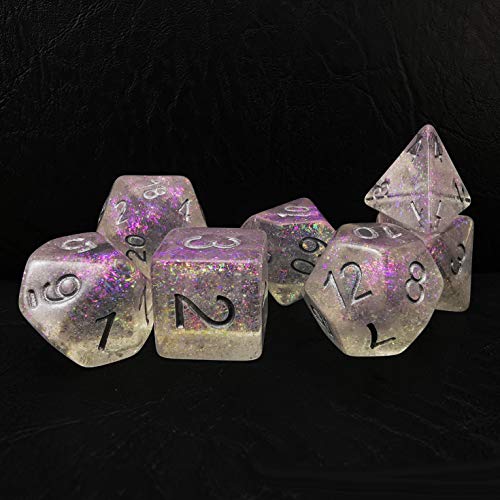 Bescon Shimmery Dice Set Silver-Purple, RPG 7-dice Set in Brick Box Packing Bescon Shimmery Dice Set Silver-Purple, RPG 7-dice Set in Brick Box Packing von BESCON DICE