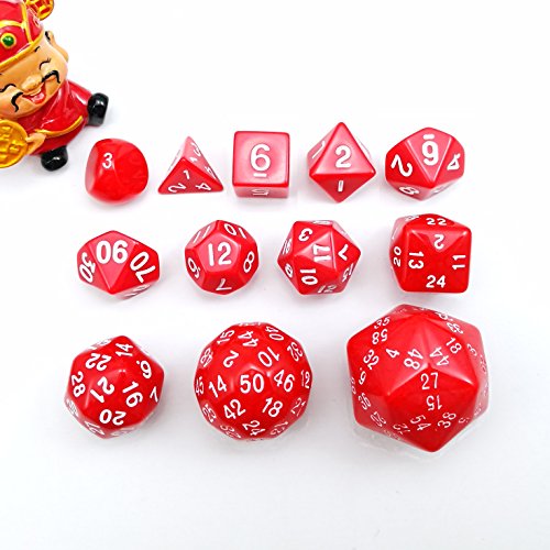 Bescon Vollständige Polygonal Polyedrische Würfel Set 12pcs D3-D60, Dungeons und Dragons Würfel Set D3 D4 D6 D8 D10 D% D12 D20 D24 D30 D50 D60 Rot Farbe Bescon Vollständige Polygonal Polyedrische Würfel Set 12pcs D3-D60, Dungeons und Dragons Würfel Set D3 D4 D6 D8 D10 D% D12 D20 D24 D30 D50 D60 Rot Farbe von BESCON DICE