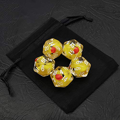 Bescon Yellow Duck 20 Sides Dice Set of 5, Duck D20 5pcs Set Bescon Yellow Duck 20 Sides Dice Set of 5, Duck D20 5pcs Set von BESCON DICE