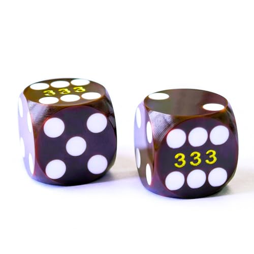 Bescon bunter massiver Profi-Präzisionswürfel, runde Ecken, 14,3 mm, einfarbig, Präzisions-Backgammon-Würfel, 14,3 mm (massiver Kaffee) von BESCON DICE