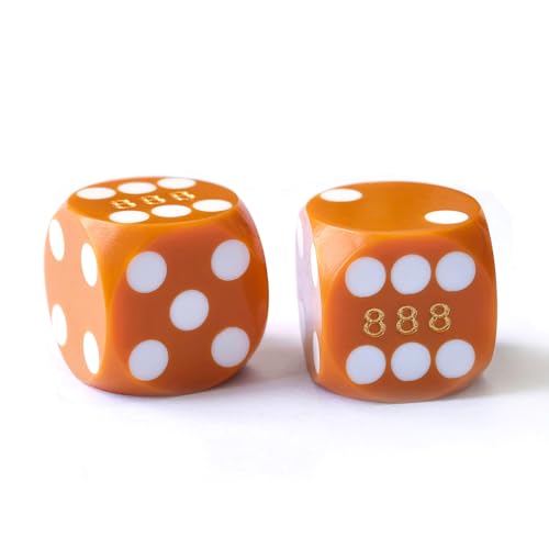 Bescon bunter massiver Profi-Präzisionswürfel, runde Ecken, 14,3 mm, einfarbig, Präzisions-Backgammon-Würfel, 14,3 mm (massives Goldbraun) von BESCON DICE