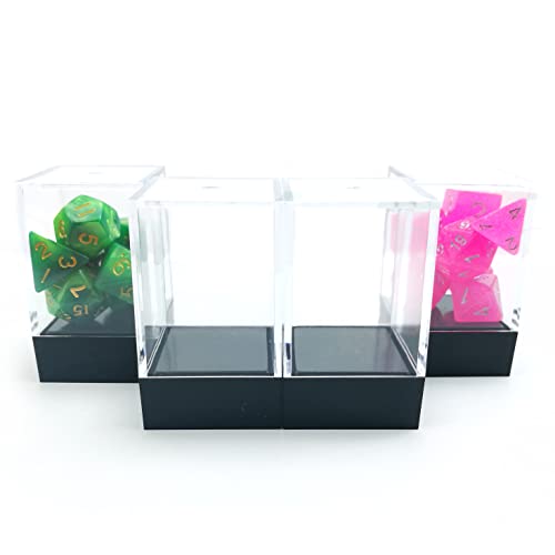 Klassische Brick Box Für RPG Dungeons und Dragons Würfel, Durchsichtigen Dice Box, Brick Würfel, Leer Transparente Brick Dice Box, Würfel Verpackung, 5pcs Set von BESCON DICE