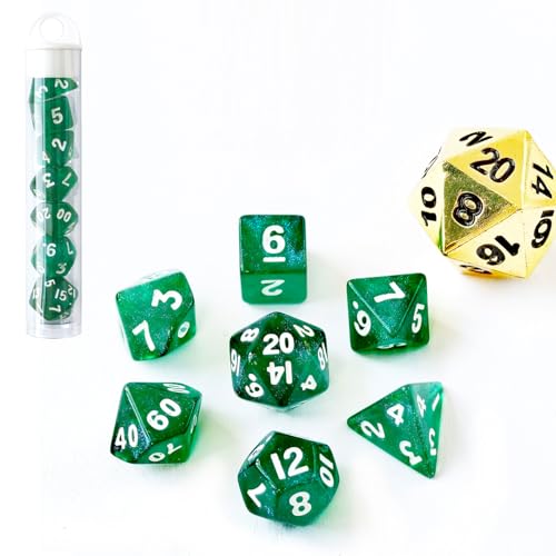 Moonstone Mini-DND-Würfel-Set für MTG-Rollenspiel, Dungeons and Dragons, 10 mm, Mondstein, Jadegrün Moonstone Mini-DND-Würfel-Set für MTG-Rollenspiel, Dungeons and Dragons, 10 mm, Mondstein, Jadegrün von BESCON DICE