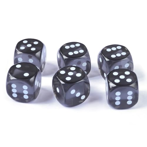 Präzisionswürfel, 14,5 mm, durchscheinende Farben, 1,4 cm, 6-teiliges Set von BESCON DICE