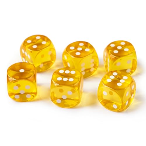 Präzisionswürfel, 14,5 mm, durchscheinende Farben, 1,4 cm, 6-teiliges Set von BESCON DICE