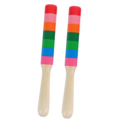 BESPORTBLE 1 Paar Rhythmus Sticks aus Holz Tragbare Percussion Instrumente für Lernspielzeug zur Musikförderung mit für Musikalische Bildung und Rhythmusentwicklung von BESPORTBLE