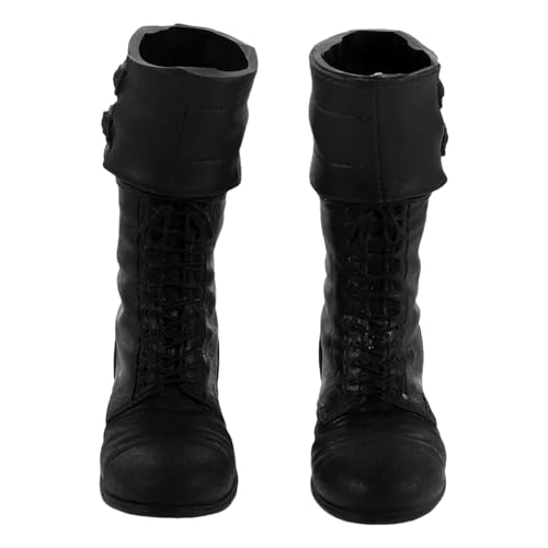 BESPORTBLE 1 Paar kleine Schuhe: Puppenstiefel für Bjd Actionfiguren - 1/6 Soldatenschuhe, wechselbare Lange Lederstiefel für Babypuppenkleidung - Figurenschuhe von BESPORTBLE