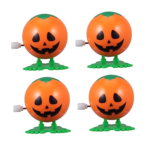 BESPORTBLE 1 STÜCK Aufziehspielzeug Kürbisform für Halloween Springendes mit Lustigem Geräusch für Halloween Mitgebsel Orangefarbig von BESPORTBLE