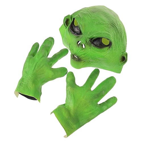 BESPORTBLE 1 Satz -horror-geister- -kapuze Gruselige Masken present Maske Reinigen Strass-maskerade Halloween- -maske Led-maske Außerirdische Kostüm Frauen Kostüme Emulsion von BESPORTBLE