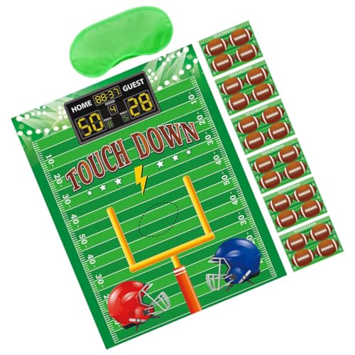 BESPORTBLE 1 Satz American Football Party Dekorationen mit Spielplakaten Aufklebern Augenbinde für Sportpartys Rugby Themenfeier Zubehör BESPORTBLE 1 Satz American Football Party Dekorationen mit Spielplakaten Aufklebern Augenbinde für Sportpartys Rugby Themenfeier Zubehör von BESPORTBLE