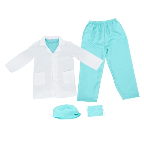BESPORTBLE Arztkostüm für Kinder Arzt Outfit für Kleinkinder Arztkittel aus Weichem Stoff Rollenspielkostüm für Jungen und Mädchen für Kindergarten und Labor von BESPORTBLE