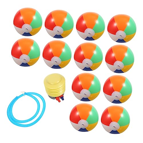 BESPORTBLE 1 Satz Aufblasbare Strandbälle für Bunte Spielzeuge mit Luftpumpe für Outdoor Spiele im Sommer BESPORTBLE 1 Satz Aufblasbare Strandbälle für Bunte Spielzeuge mit Luftpumpe für Outdoor Spiele im Sommer von BESPORTBLE