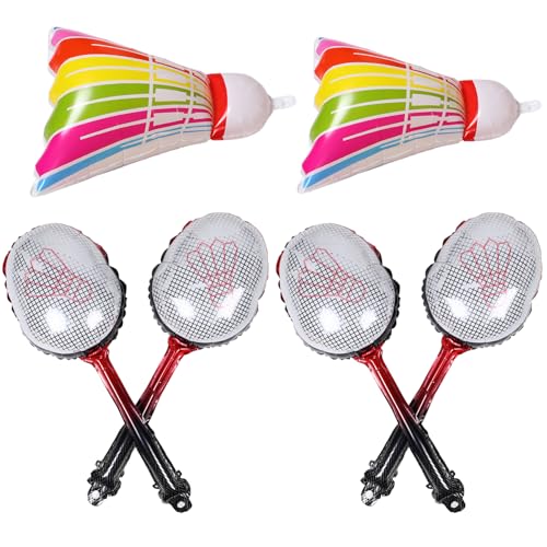 BESPORTBLE 1 Satz Aufblasbares Badmintonballon Set Große Farbenfrohe Shuttlecock Ballons und Rote Badminton Schläger für Geburtstagsfeiern und Sportveranstaltungen Leicht und Tragbar BESPORTBLE 1 Satz Aufblasbares Badmintonballon Set Große Farbenfrohe Shuttlecock Ballons und Rote Badminton Schläger für Geburtstagsfeiern und Sportveranstaltungen Leicht und Tragbar von BESPORTBLE
