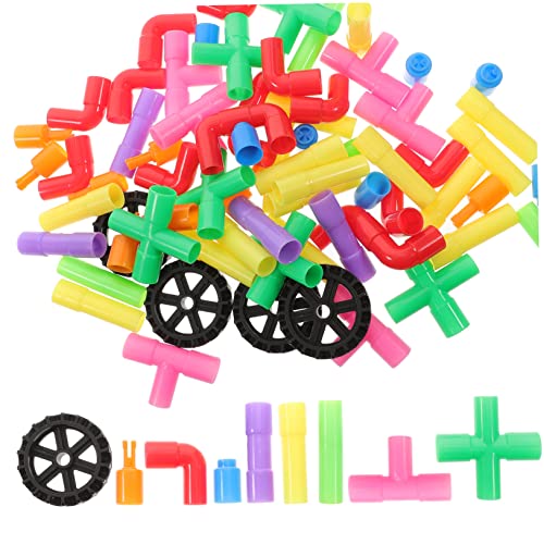 BESPORTBLE Bausteine Kinder Bauklötze für 1-7 Rohrbauspielzeug Lernspielzeug Kreative Konstruktion Fördert Fantasie und Motorische Fähigkeiten Sicheres Material von BESPORTBLE