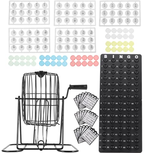 BESPORTBLE 1 Satz Bingo Spielset für Erwachsene mit Trommel und Kugeln für Partys und Gesellige Zusammenkünfte Spaß und Unterhaltung für Ganze Familie von BESPORTBLE