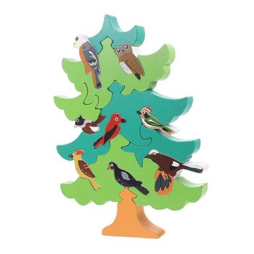 BESPORTBLE 1 Satz Bird Tree Puzzle für Pädagogisches Holzspielzeug Räumlichen Vorstellungskraft für Gemeinsames und Hand Augen Koordination von BESPORTBLE