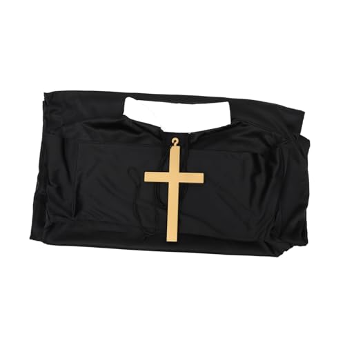 BESPORTBLE 1 Satz Cosplay-Kostüme Halloween-Cosplay-Kleidung Priester Halloweenkostüm halloween costume halloween kleidung Halloween-Party-Kostüm Cosplay-Kostüm für Erwachsene Baumwolle Black von BESPORTBLE