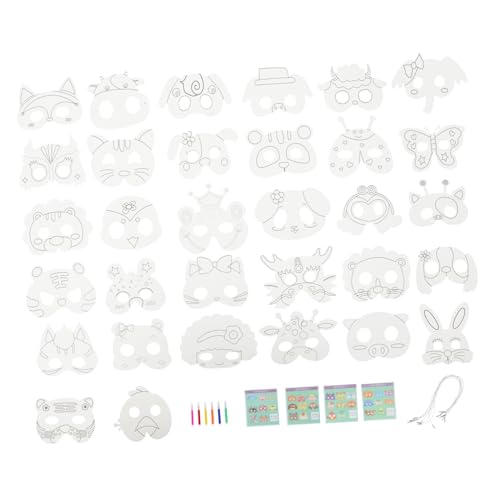 BESPORTBLE 1 Satz DIY Tiermasken Weiße Graffiti Masken zum Ausmalen für Halloween Kostümpartys und Kreative Handarbeiten BESPORTBLE 1 Satz DIY Tiermasken Weiße Graffiti Masken zum Ausmalen für Halloween Kostümpartys und Kreative Handarbeiten von BESPORTBLE