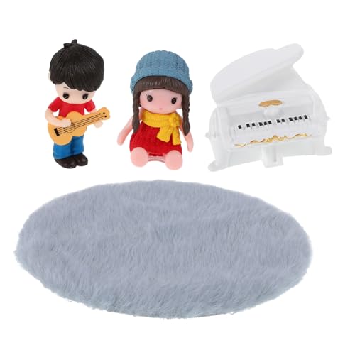BESPORTBLE 1 Satz Desktop-Dekorationen Schreibtisch Mini Klavier Miniatur Klaviermusikinstrument Ornamente Musik Figur Piano-Modell Mini -Gitarrist Figuren Mini-puppenhauszubehör Harz von BESPORTBLE