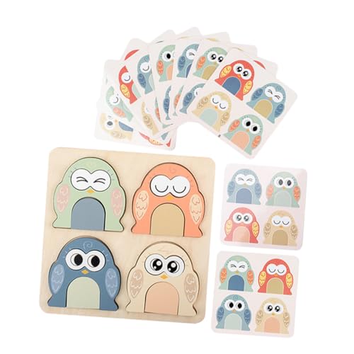 BESPORTBLE 1 Satz Early Education Holzspielzeug Tierformen Cognitionsspiel für Motorikspielzeug mit Wechselbaren Tiergesichtern Lernspielzeug für Kleinkinder von BESPORTBLE
