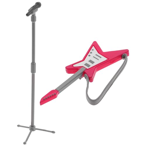 BESPORTBLE 1 Satz Elektrische Gitarre mit Mikrofonständer Charmantes Musikinstrument für Sammler und Dekoration für Kleine Räume und Ausstellungen BESPORTBLE 1 Satz Elektrische Gitarre mit Mikrofonständer Charmantes Musikinstrument für Sammler und Dekoration für Kleine Räume und Ausstellungen von BESPORTBLE