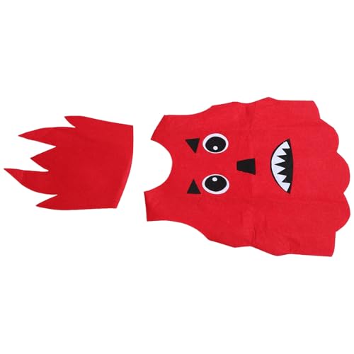 BESPORTBLE 1 Satz Flammen Monster Kostümset für Rollenspiel Outfit mit Hut für Bühnenaufführungen Partys und Fotoshootings Einzigartiges Design Leicht Auszuziehen für Karneval und Halloween von BESPORTBLE