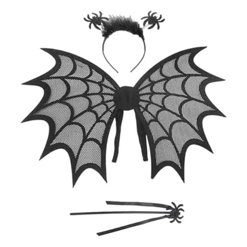 BESPORTBLE 1 Satz Halloween Fledermaus Kostüm Set für Haarreif Flügeln und Requisiten für Rollenspiele und Fotografie für Halloween Partys und Kostüme von BESPORTBLE