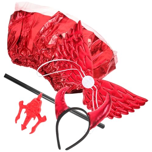 BESPORTBLE 1 Satz Halloween Teufel Kostüm mit Tutu Rock Teufelshörner Haarreif und Teufelsflügeln Party Dekoration für Halloween und Kostümpartys für Damen und Mädchen BESPORTBLE 1 Satz Halloween Teufel Kostüm mit Tutu Rock Teufelshörner Haarreif und Teufelsflügeln Party Dekoration für Halloween und Kostümpartys für Damen und Mädchen von BESPORTBLE