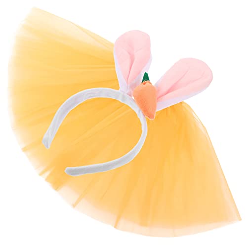 BESPORTBLE 1 Satz Hasenohren gesetzt Kostüme rosa Hasenohren braune Hasenohren Hasen-Outfit Häschenkostüm für Mädchen kaninchenohren rabbit ears -Stirnbänder osterkopfschmuck -Rock von BESPORTBLE