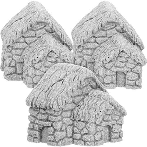 BESPORTBLE 1 Satz Hausschmuck Kleines Steinhaus Garten Landschaftsbau Micro Landscape Decor Retro -wohnkultur Anlage Kleines Hausmodell Im Freien Miniatur Künstlich Sandstein 3st von BESPORTBLE