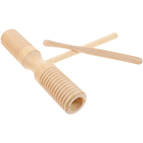 BESPORTBLE 1 Satz Holz Guiro Instrument für Percussion Instrument mit Schlägel für Musikunterricht und Bühnenaufführungen Kindergärten von BESPORTBLE