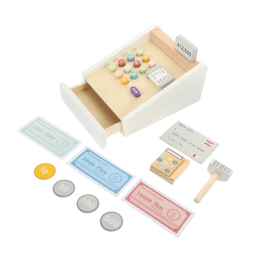 BESPORTBLE 1 Satz Holzkasse Set für Simulierte Registrierkasse Lernspielzeug für Kaufladen Fördert Kreativität und Motorik Spielgeld und Scanner für Rollenspiele BESPORTBLE 1 Satz Holzkasse Set für Simulierte Registrierkasse Lernspielzeug für Kaufladen Fördert Kreativität und Motorik Spielgeld und Scanner für Rollenspiele von BESPORTBLE