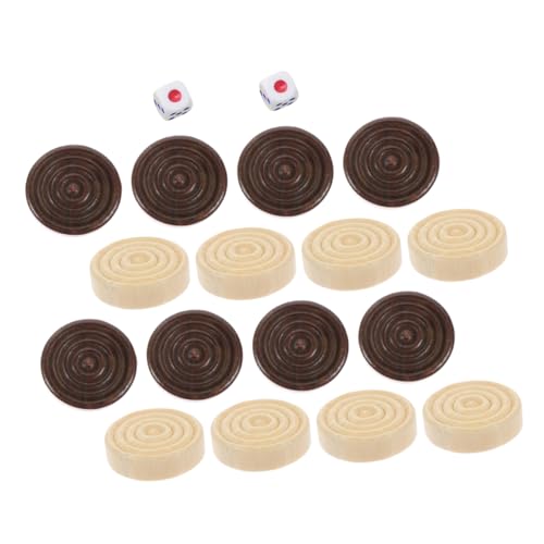 BESPORTBLE 1 Satz Holzspielzeug Set Teiliges Zubehör für Brettspiele Helle und Dunkle Schachfiguren Sowie Würfeln Kompatibel mit Dame und Schach für Zuhause Schule und Reisen BESPORTBLE 1 Satz Holzspielzeug Set Teiliges Zubehör für Brettspiele Helle und Dunkle Schachfiguren Sowie Würfeln Kompatibel mit Dame und Schach für Zuhause Schule und Reisen von BESPORTBLE