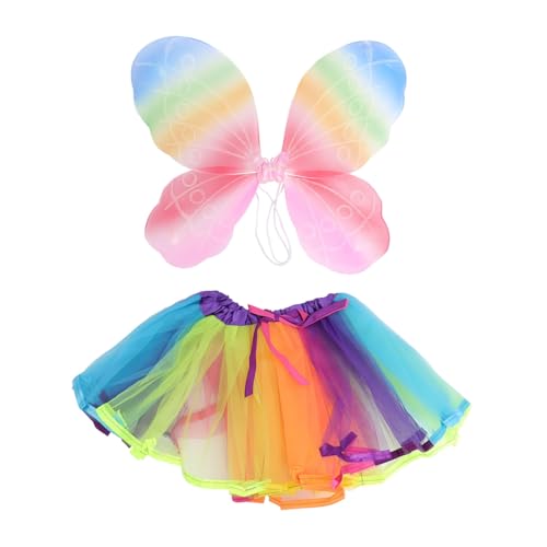 BESPORTBLE 1 Satz Kinderfeenrock Flügel Ballettröckchen Party Kleinkinder Kleidung Kinderrock Versorgung Kostümzubehör für Mesh-Tuch Colorful BESPORTBLE 1 Satz Kinderfeenrock Flügel Ballettröckchen Party Kleinkinder Kleidung Kinderrock Versorgung Kostümzubehör für Mesh-Tuch Colorful von BESPORTBLE
