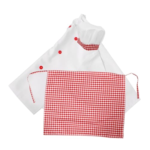 BESPORTBLE 1 Satz Kleiner Koch spielt einen Anzug Schürze Kind für Spielkleidung vorgeben Trachtenkleidung Chef -Outfit Rollenspielkleidung Kostüm Kleidung Polyester von BESPORTBLE