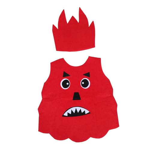 BESPORTBLE 1 Satz Kostüm für Jungen Flammenmonster Rollenspielkleidung mit Hut für Bühnenaufführungen Einfach zu Kreative Designs für Besondere Anlässe BESPORTBLE 1 Satz Kostüm für Jungen Flammenmonster Rollenspielkleidung mit Hut für Bühnenaufführungen Einfach zu Kreative Designs für Besondere Anlässe von BESPORTBLE
