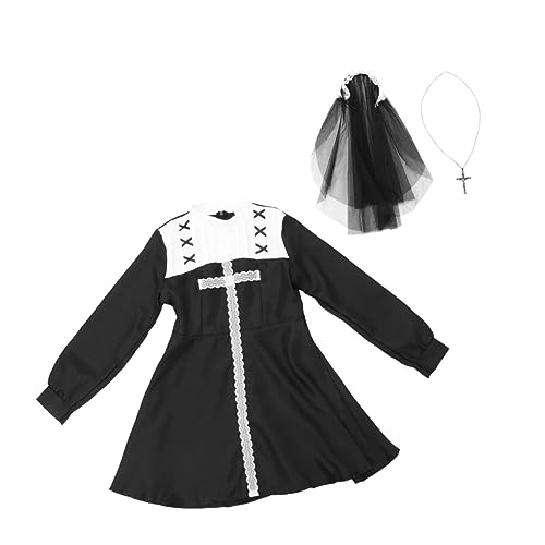BESPORTBLE 1 Satz Kostüme Unserer Lieben Frau halloween costume halloween kleidung Halloween-Party-Kostüme Dame Die Leistungsuniform schreckliches Cosplay Chemiefasermischung Black von BESPORTBLE