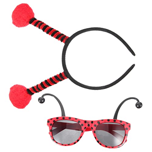 BESPORTBLE 1 Satz Ladybug -Kopfschmuckbrille Cartoon-Marienkäfer-Ohr-Haarband Stirnbänder Marienkäfer Zubehör Fest Marienkäfer-Stirnband Kostüm Party gefallen Plastik von BESPORTBLE