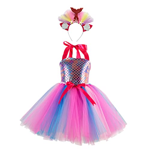 BESPORTBLE 1 Satz Mädchen Kostüm mit Tüllkleid und Haarreif für Geburtstagsfeiern Cosplay und Tanzaufführungen Jahre Leicht und Atmungsaktiv Kopfschmuck von BESPORTBLE